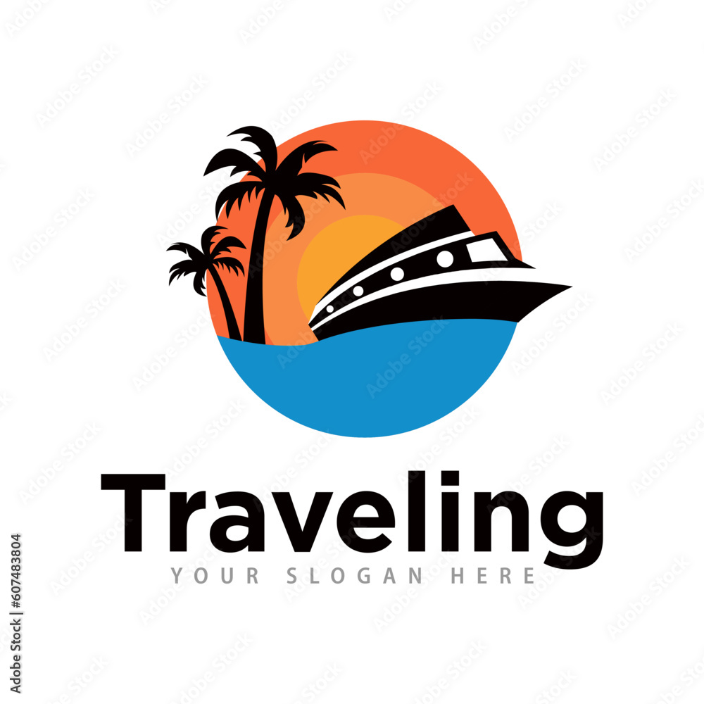 Obraz premium Travel Summer Logo Design Illustration