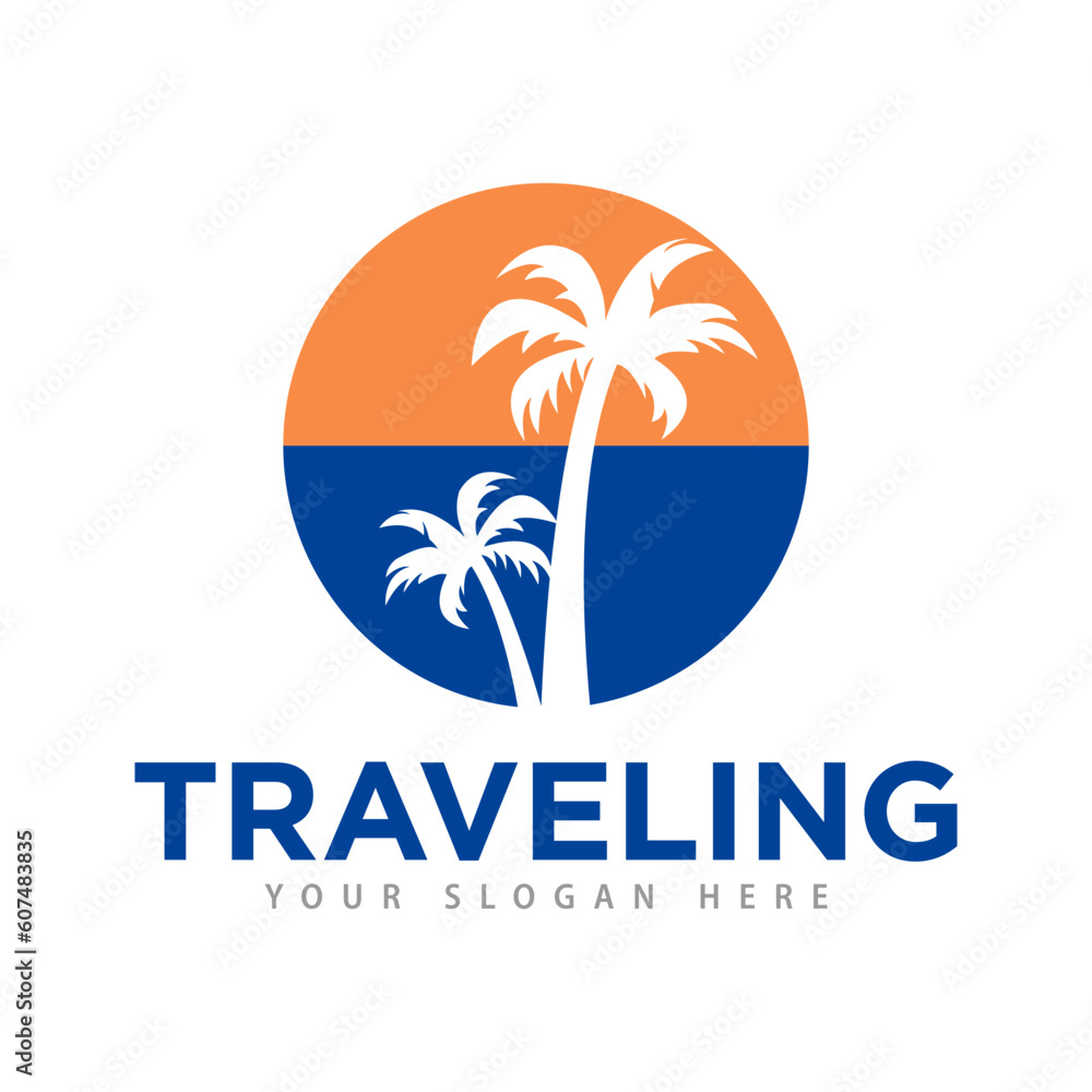 Travel Summer Logo Design Illustration