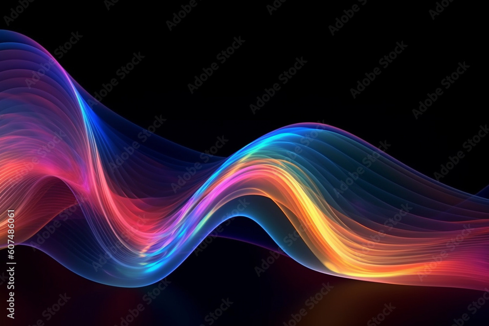 Abstract fluid background adorned with graceful wave-like shapes in enchanting shades of blue and purple. Ai generated Abstract fluid background adorned with graceful wave-like shapes in enchanting shades of blue and purple. Ai generated