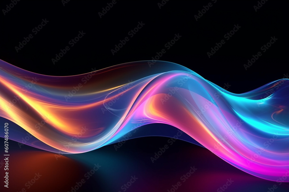 Abstract fluid background adorned with graceful wave-like shapes in enchanting shades of blue and purple. Ai generated Abstract fluid background adorned with graceful wave-like shapes in enchanting shades of blue and purple. Ai generated