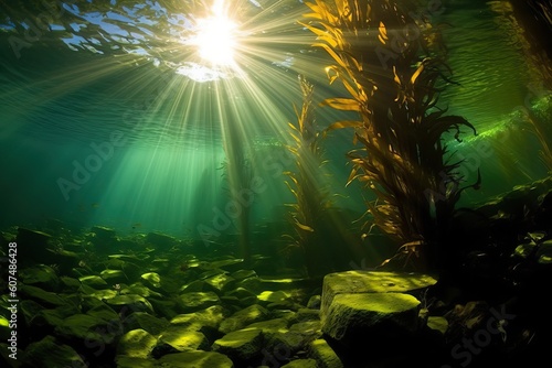 underwater sea landscape, generative ai
