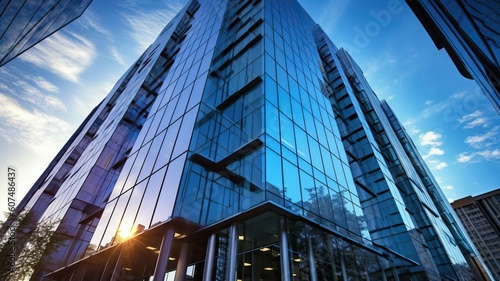 Modern building from below,...