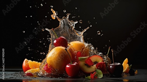 Fresh fruits - Stockphotography made with Generative AI tools photo