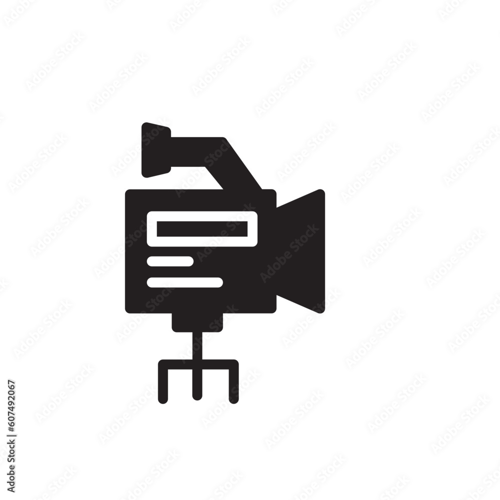 Camera News Media Solid Icon Camera News Media Solid Icon
