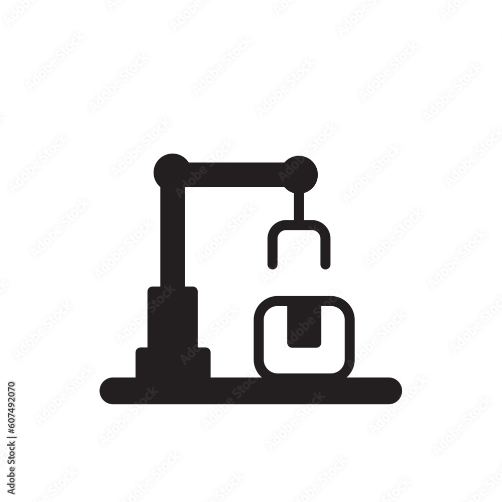 Internet Based Manufacturing Solid Icon Internet Based Manufacturing Solid Icon