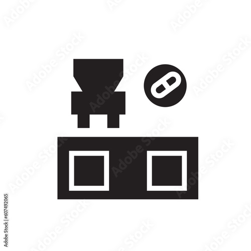 Drugs Machine Production Solid Icon