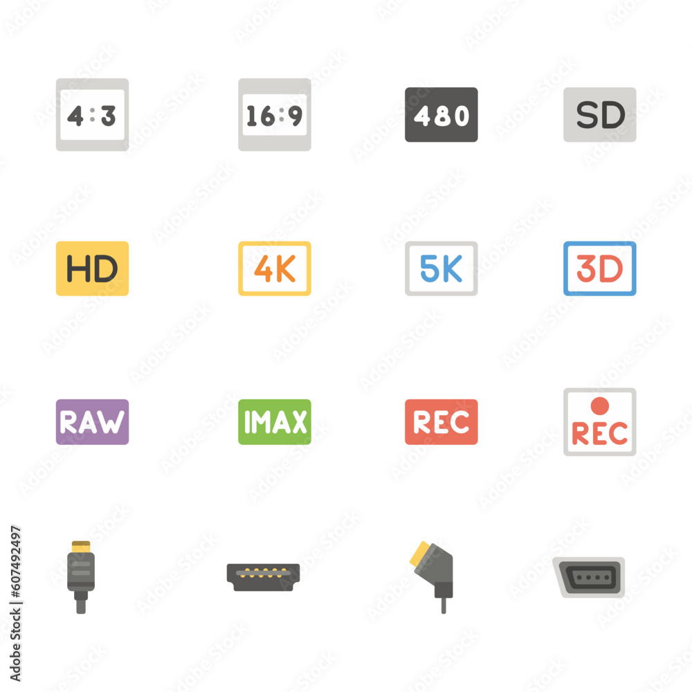 set of media icons set of media icons
