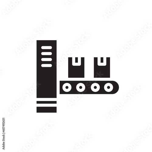 Industrial Production Conveyor Solid Icon