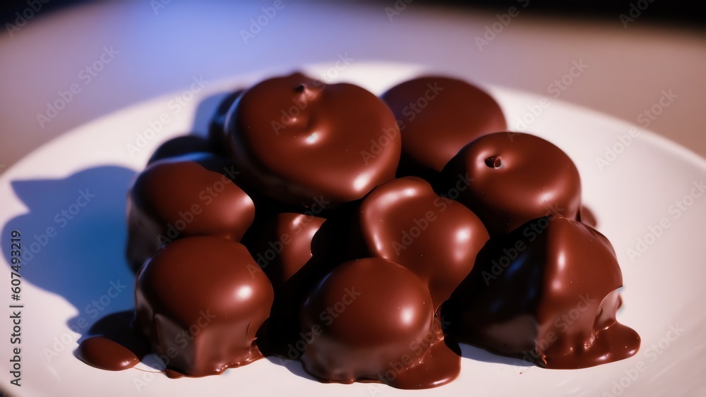 Melting Chocolate Mountain. Generative AI Melting Chocolate Mountain. Generative AI