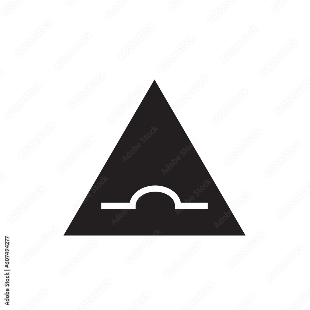Fototapeta premium Sign Travel Warning Solid Icon