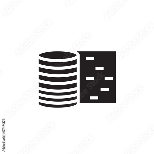 Rubber Roll Chemical Solid Icon