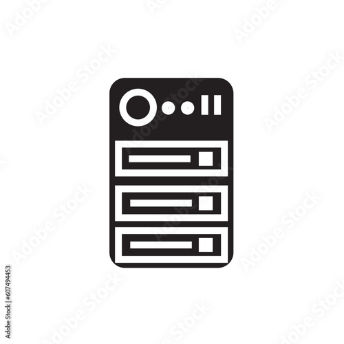 Small Server Seo Solid Icon