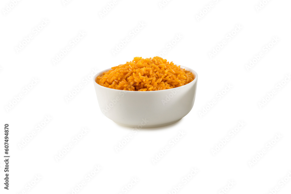side dish of Yellow Rice with clipping path side dish of Yellow Rice with clipping path