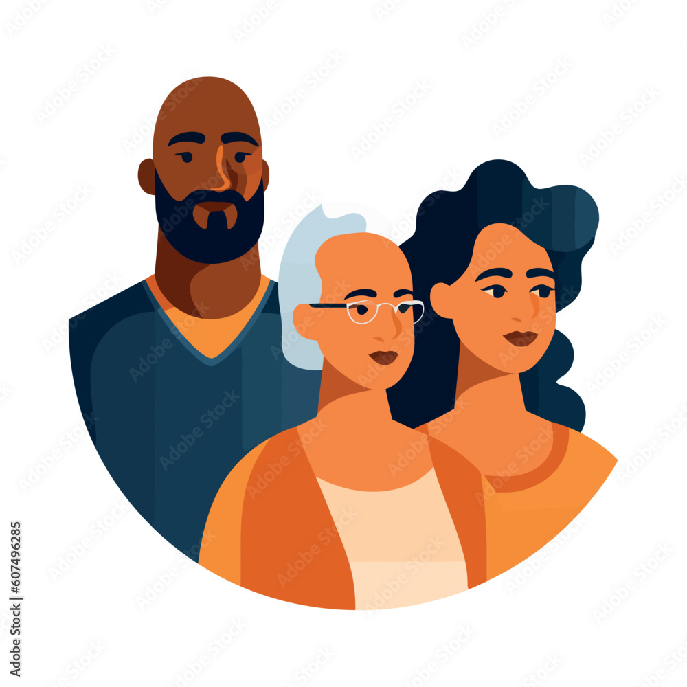 Fototapeta premium family portrait, love and togetherness symbolized