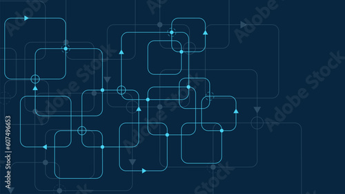Abstract digital geometric digital connecting dots and lines. Big data visualization, network connection and global communication technology.