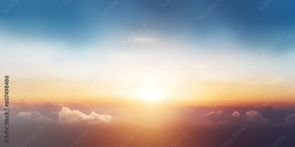 beautiful blue sunset sky with white clouds background, Generative AI ...