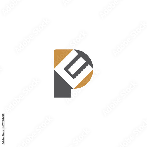 Alphabet letters Initials Monogram logo EP PE