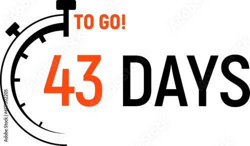 Countdown days left banner. Count time sale. Days to go. Vector illustration.