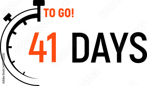 Countdown days left banner. Count time sale. Days to go. Vector illustration.