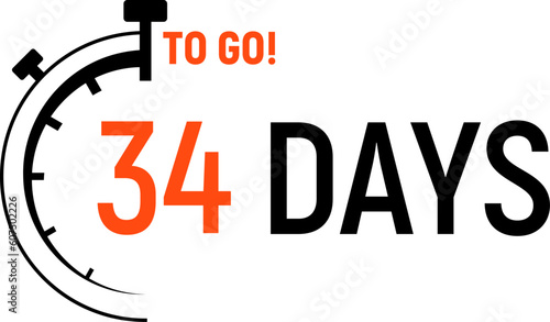Countdown days left banner. Count time sale. Days to go. Vector illustration.