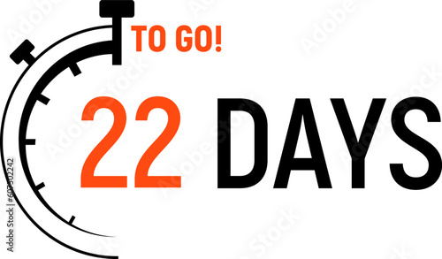 Countdown days left banner. Count time sale. Days to go. Vector illustration.
