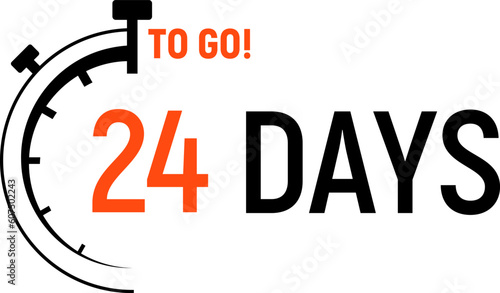 Countdown days left banner. Count time sale. Days to go. Vector illustration.