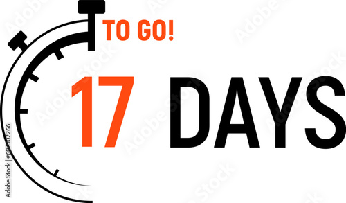 Countdown days left banner. Count time sale. Days to go. Vector illustration.