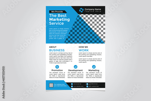 Corporate business flyer template design. design template.  marketing, business proposal, promotion, advertise, publication, cover page. modern design template. modern template