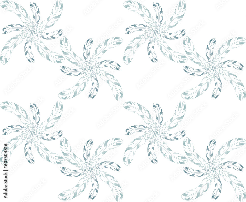 Fototapeta premium Beautiful Feather pattern seamless design background 