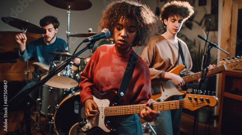 rock band performing Generative Ai