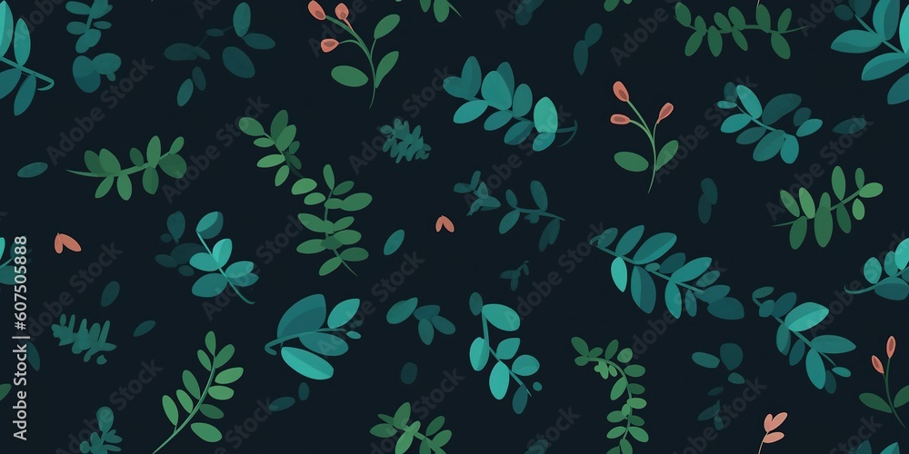 seamless pattern of minimal flower wallpaper, Generative AI