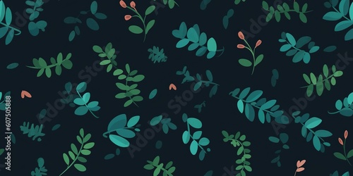 seamless pattern of minimal flower wallpaper, Generative AI