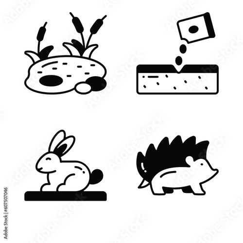 Check this beautifully designed spring vectors, farming, gardening and agriculture icons set