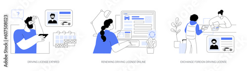 Transport documents abstract concept vector illustrations.