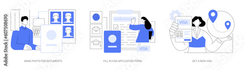 Entry permission abstract concept vector illustrations.