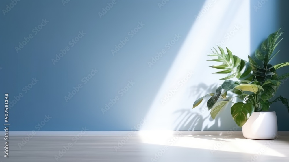 Minimalistic Blue Background with Shadow and Light Minimalistic Blue Background with Shadow and Light