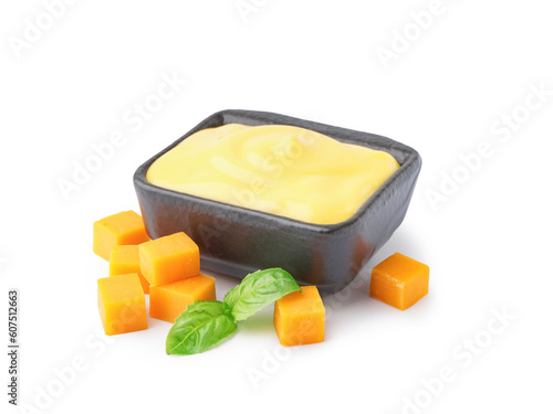 Bowl with tasty cheddar che...
