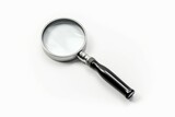 Magnifier on a light background. Investigation concept. AI generated, human enhanced