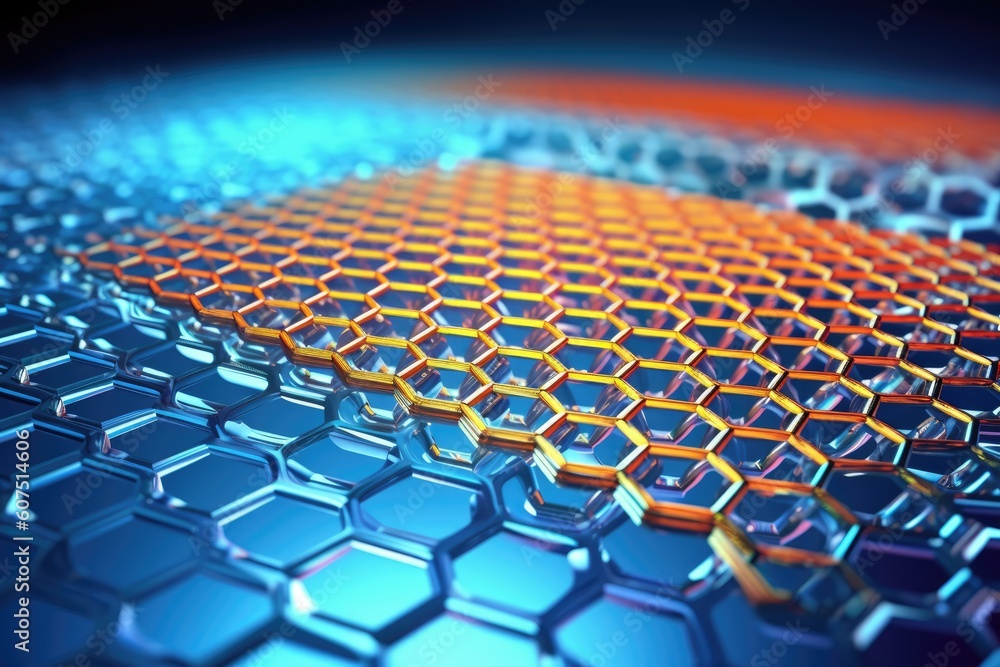 Naklejka premium New materials and nanotechnologies. Generative AI