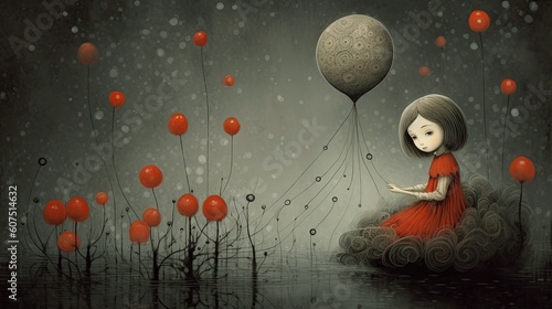 an illustration that communicates wishes - made with Generative AI tools