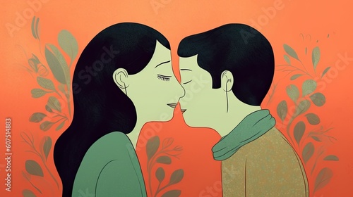 an illustration that communicates endearment - made with Generative AI tools