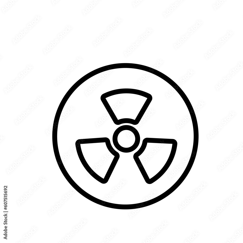 Fototapeta premium science radiation sign symbol vector