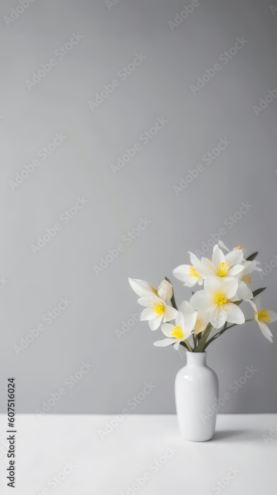 Flower Border with Typo Space on Empty Background Flower Border with Typo Space on Empty Background