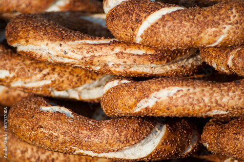 Simit is the traditional popular pastry of Turkey. It is one of the indispensable street flavors of breakfasts and snacks. It is more preferable to be crispy.