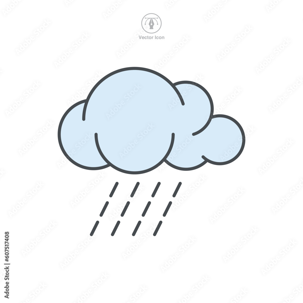 Rain Cloud Icon symbol template for graphic and web design collection logo vector illustration Rain Cloud Icon symbol template for graphic and web design collection logo vector illustration