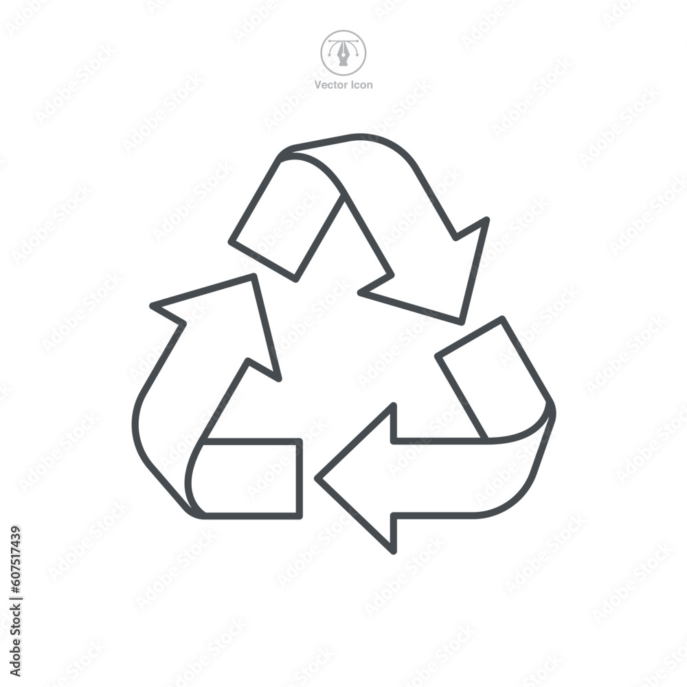 Recycling Icon symbol template for graphic and web design collection logo vector illustration Recycling Icon symbol template for graphic and web design collection logo vector illustration