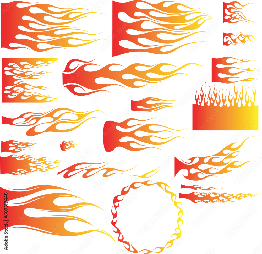 An Illustration of many flames - Vector An Illustration of many flames - Vector