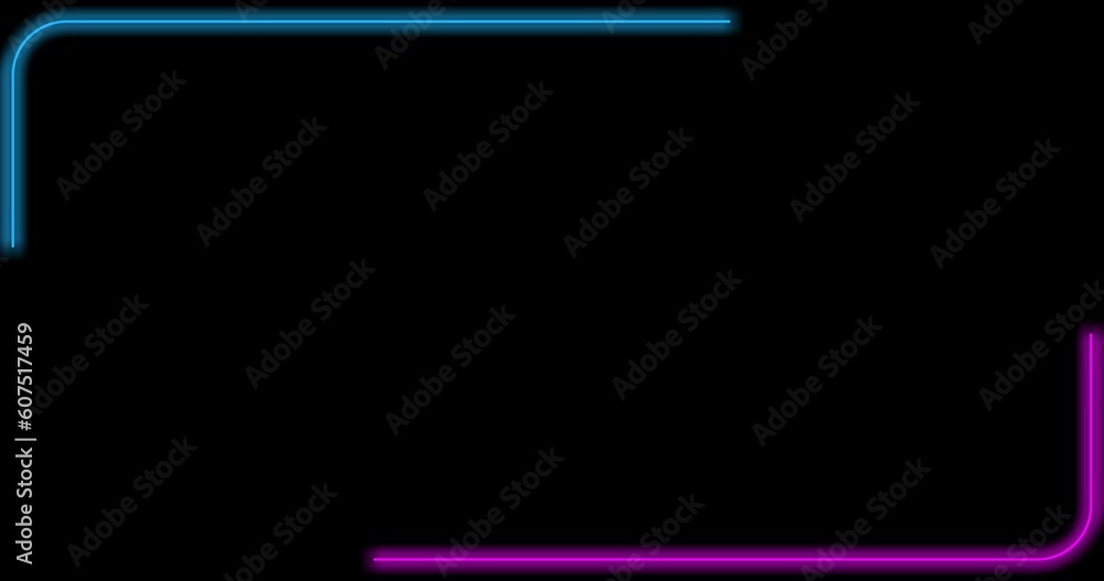 frame with two tone neon color motion graphic on isolated black background frame with two tone neon color motion graphic on isolated black background
