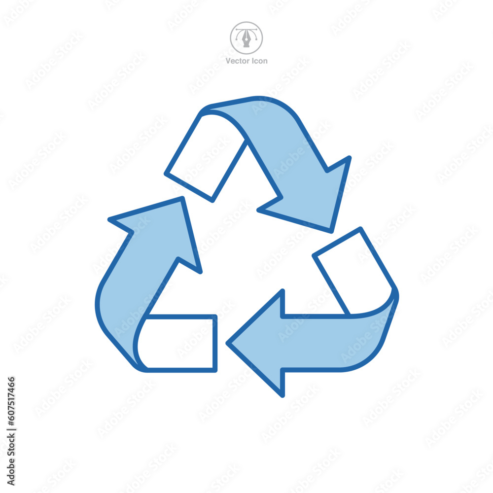 Recycling Icon symbol template for graphic and web design collection logo vector illustration Recycling Icon symbol template for graphic and web design collection logo vector illustration