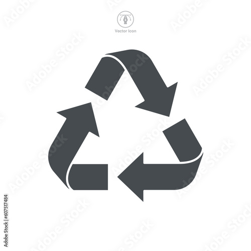 Recycling Icon symbol template for graphic and web design collection logo vector illustration